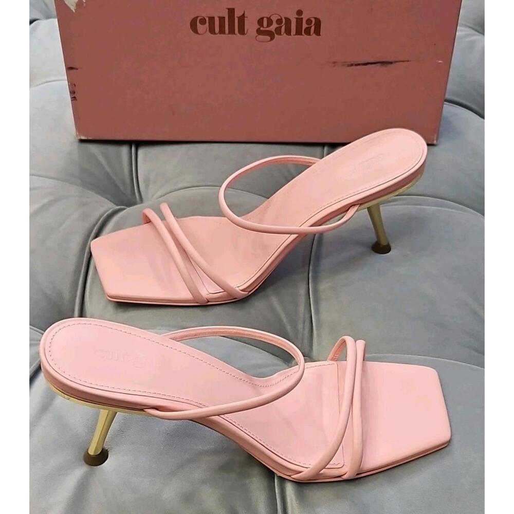Cult Gaia Lydia Pink Sandal Heel Women Shoes 38 8 New In Box